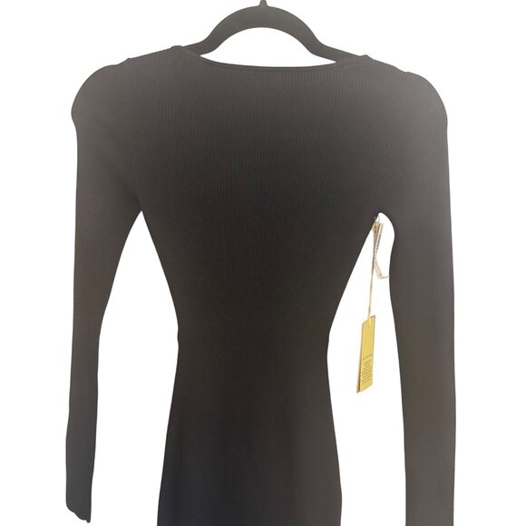 2/$30 NWT Wilfred Free 2XS Black Cut Out Bodycon Ribbed Mini - Picture 12 of 16